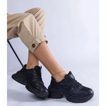 Dámské tenisky Černé tenisky Solea s nízkým svrškem a stabilní podrážkou, 37 i240_207130_2:37