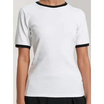 Dámská móda Sinsay - Bavlněné tričko - bílá - 648EU-00X - 648EU-00X-M