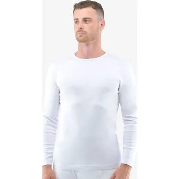 Pánské tričko s dlouhým rukávem 78003P - bílá - 3XL