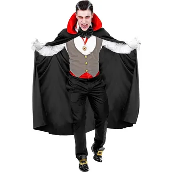 Karnevalový kostým Pánský kostým vampír (upír) s medailonem - M/L