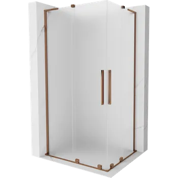 Mexen Velar L Duo sprchový kout posuvný 100 x 90 cm, matný, růžové zlato - 871-100-090-02-33-60 Sprchové kouty