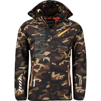 Geographical Norway Softshellová bunda Royaute M WU1057H-GN-KAKI-ORANGE pánské L
