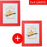 Akce 1+1: Dřevěný fotorámeček DRC11K 20x30 C8 červený + druhý stejný fotorámeček navíc KARPEX