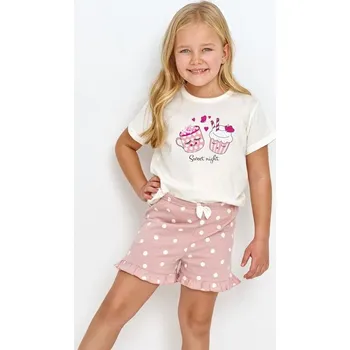 Dívčí pyžamo Dívčí pyžamo Sky žluté s potiskem - 122