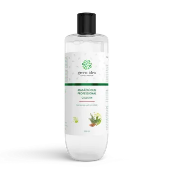 Masážní přípravek Green idea Celustin - masážní olej 500 ml
