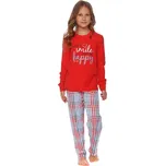 Dívčí pyžamo Flow červené smile - 134/140