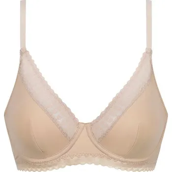 Podprsenka Dámská krajková podprsenka s kosticí DIM DAILY MICRO FOULARD BRA - DIM - tělová 90 D