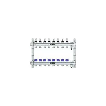 rozdělovač topení REHAU Nerezový rozdělovač HKV-D Easyflow 8 topné okruhy s indikátorem průtoku MFI min/max, 13831801200