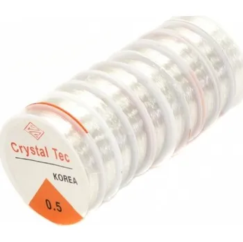 Nylonový vlasec - elastický, transparentní - 0,50 mm x 15 m - 1 ks