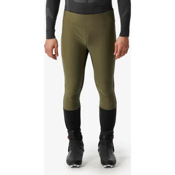 Pánské legíny WEDZE Pánské běžkařské legíny 500 L KAŠTANOVÁ|ZELENÁ|ČERNÁ