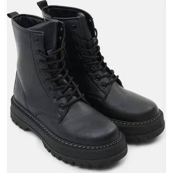 Dámská zimní obuv Sinsay - Šněrovací kotníkové boty - černá - 123FW-99X - 123FW-99X-36