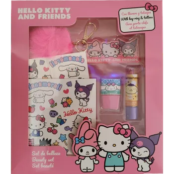 Lak na nehty Hello Kitty set (lak na nehty, pomáda, nálepky a přívěšek)