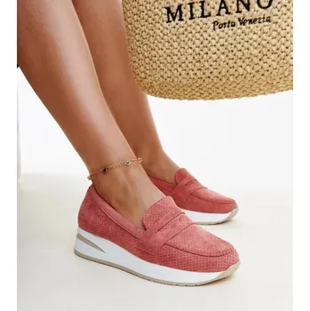 Dámské polobotky Polobotky Solea Muna – růžové- perforované- slip-on, 36 i240_206455_2:36