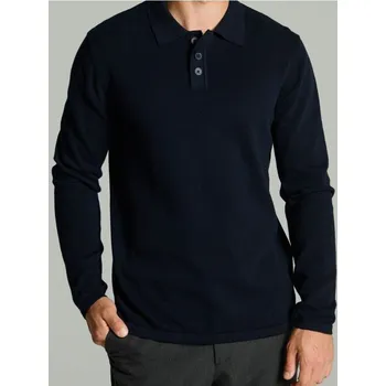 Pánský svetr Sinsay - Bavlněný polo svetr - námořnická modrá - 794FZ-59X - 794FZ-59X-XS