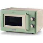 Ariete 3960/04 Vintage zelená mikrovlnná trouba 20 l, výkon 800 W, mechanické ovládání, retro design