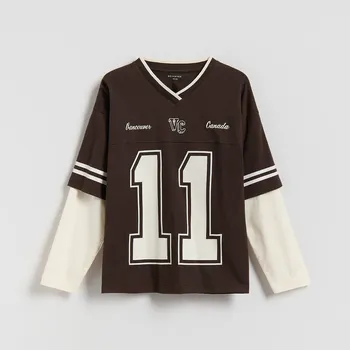 Chlapecké tričko Reserved - Bavlněné tričko s dlouhými rukávy - tmavě hnědá - 290GS-89X - 290GS-89X-152