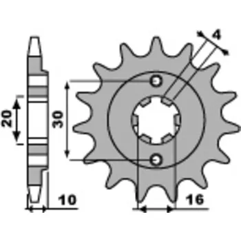 Nářadí na motocykly Ocelová standardní přední řetězová kola PBR 720 - 520 720.12.18NC