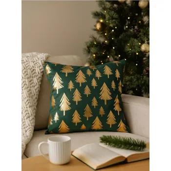 Vánoční dekorace Sinsay - Vánoční dekorativní polštář s motivem vánočních stromečků - zelená - 376GO-78X - 376GO-78X-ONE