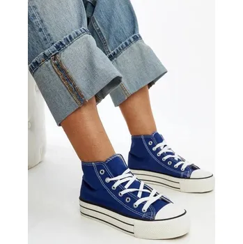 Dámské tenisky Bagy modré vysoké tenisky s tlustou podešví, 35 i240_207392_2:35