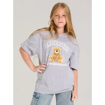 Dívčí tričko Sinsay - Tričko oversize s potiskem - šedá - 325GG-85M - 325GG-85M-152