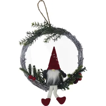 Vánoce Vánoční věnec se skřítkem P2293