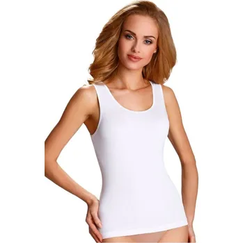 Bílá spodní košilka Clarissa s širokými ramínky - XXL