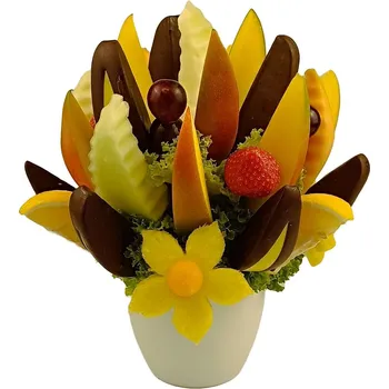 Dárkový potravinový koš Jedlá kytice Ovocný dárek Velikost produktu: Malá 1,2 kg