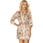 Dámský saténový župan Paris béžový - XL