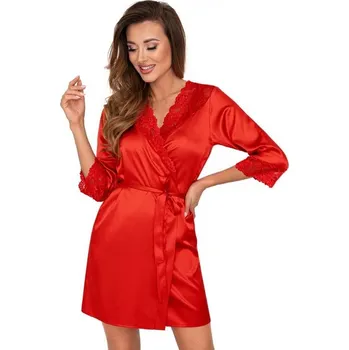 Dámský župan Luxusní saténový župan Colette červený - L