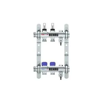 rozdělovač topení REHAU Nerezový rozdělovač HKV-D Easyflow 2 topné okruhy s indikátorem průtoku MFI min/max, 13831201200