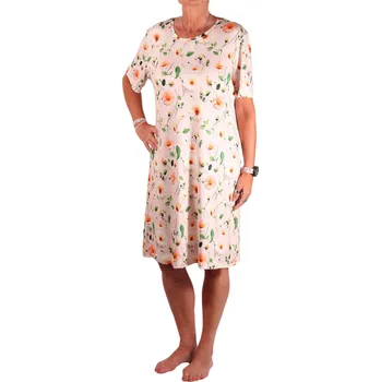 Dámské noční prádlo Odetka noční košile s krátkým rukávem 46125 4XL vícebarevná