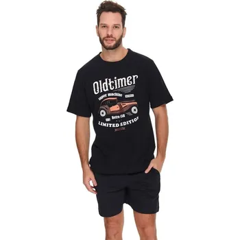 Pánské pyžamo Pánské pyžamo Oldtimer černé - S