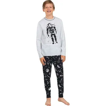 Chlapecké pyžamo Chlapecké pyžamo Tryton šedé s kosmonautem - 122/128