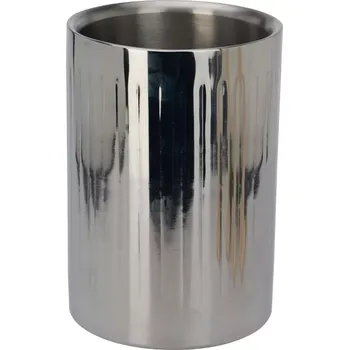 Chladič na víno Nerezový dvoustěnný chladič na víno, vroubkovaný, výška: 180 mm, průměr: 120 mm