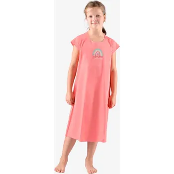 Dámská noční košile Dětská noční košile s potiskem 29012P - tomato, šalvěj - 140/146
