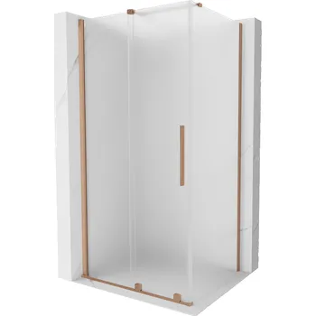 Mexen Velar sprchová kabina posuvná 100 x 80 cm, mat, kartáčovaná měď - 871-100-080-31-65 Sprchové kouty