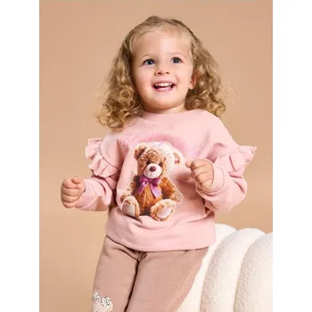 Dívčí mikina Sinsay - Mikina s volány na rukávech - pastelová růžová - 581GK-03X - 581GK-03X-74