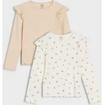 Dětská móda Sinsay - Tričko s&nbsp;dlouhými rukávy 2 pack - vícebarevná - 863DN-MLC - 863DN-MLC-134