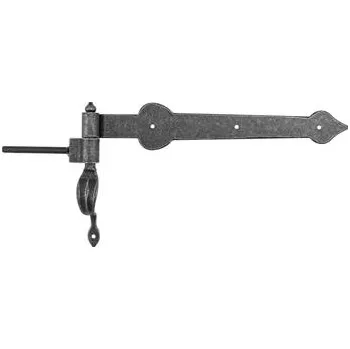 pant HALCÖ dveřní fal.dlouhý pant k přišroubovaní,400mm ocel pozink černý pasivovaný