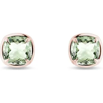 Náušnice Náušnice se zeleným ametystem v růžovém zlatě KLENOTA