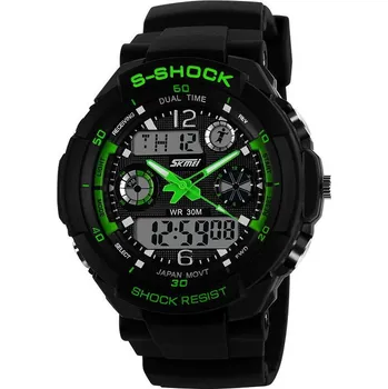 Hodinky Sportovní digitální hodinky Skmei zelené - dospělá L