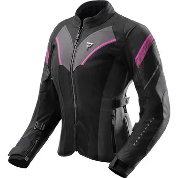 Moto bunda REBELHORN bunda HIFLOW-V dámská black/grey/pink - 5XL