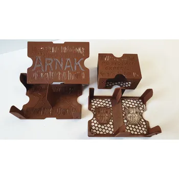 Příslušenství k deskovým hrám MitroCZECH Insert pro hru Arnak + Velitelé expedic + Po stopách expedice Barva: Hnědá, Barevné komponenty hráčů: Ne