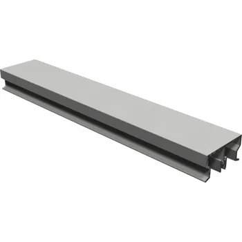 Stavební profil Hliníkový spodní posuvný kolejnicový profil pro povrchový systém Overline, L 4,05 m, mill finish