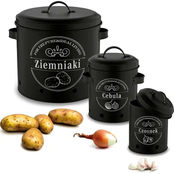 Dóza na potraviny Tadar Sada kovových kuchyňských nádob na zeleninu 3 ks