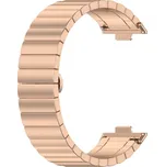 Kovový řemínek zlato-růžový pro Huawei Watch Fit 3, 4 a 4 Pro