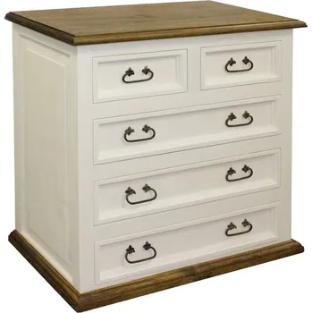 Kancelářská sestava Komoda se zásuvkami SWEET HOME COM27 Barevné provedení: Bílá - kaštan vosk