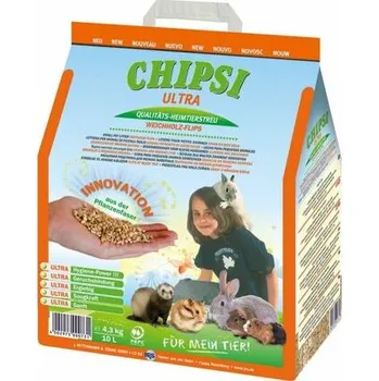 Podestýlka pro hlodavce CHIPSI ULTRA jemný granulát, podestýlka pro hlodavce 4,3 kg 10 l