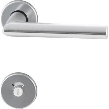 Dveřní kování Kliková sada TURIN - na rozetě WC, 38 - 42, hliník stříbrný elox