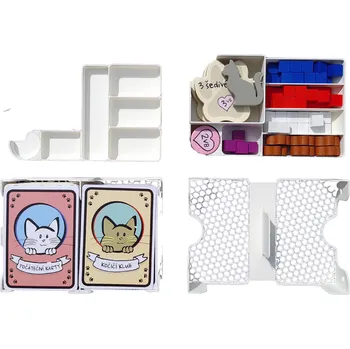 Příslušenství k deskovým hrám MitroCZECH Kočičí klub + Krabice pamlsků + Koťata - insert pro hru Barva: Bílá